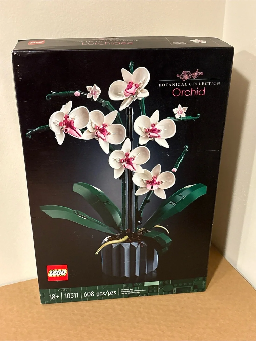 LEGO Orchid Botanical Display - White, Pink, Dark Green Retired New Sealed